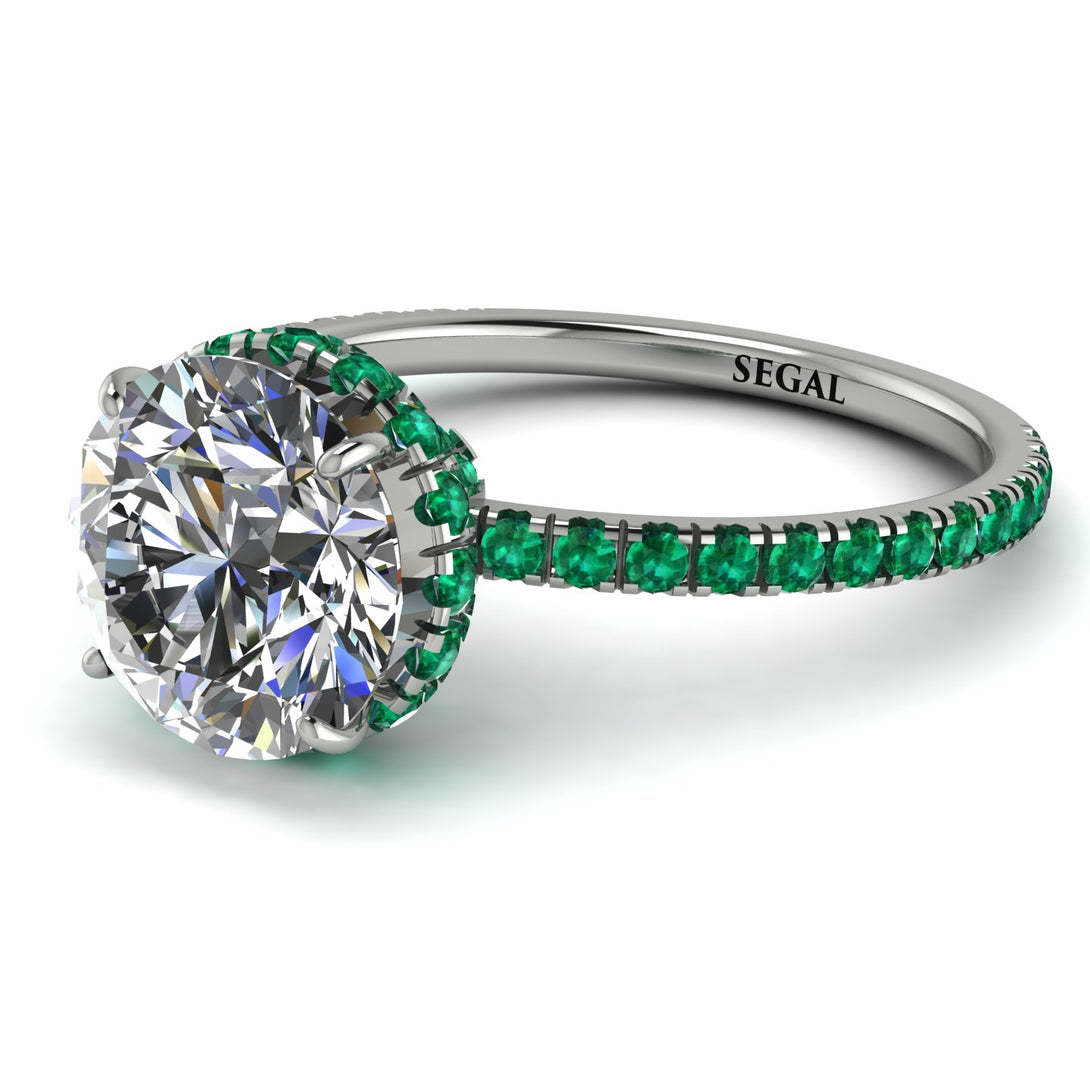 2ct Hidden Halo Diamond Engagement Ring - Adaline No. 18