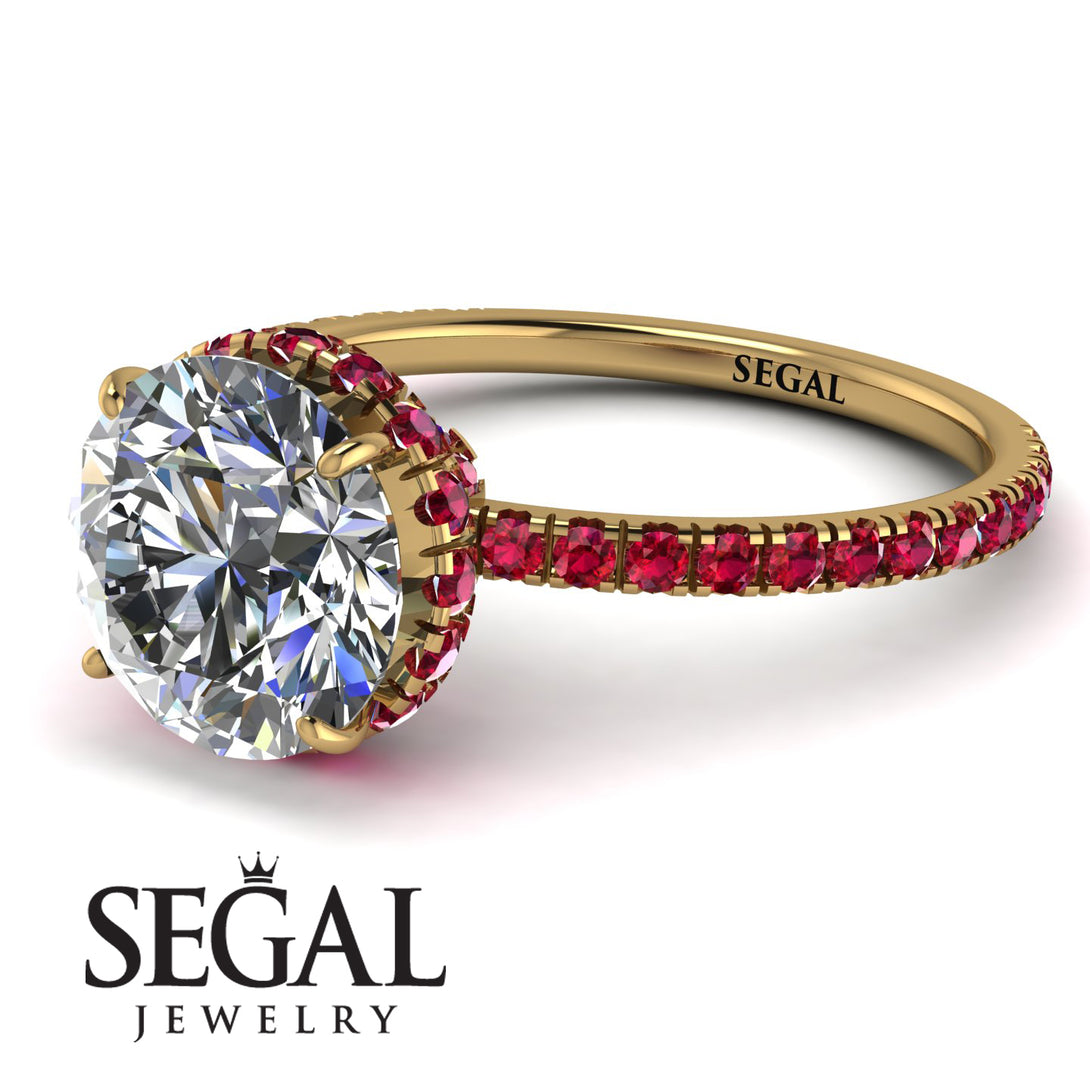 2ct Hidden Halo Diamond Engagement Ring - Adaline No. 46