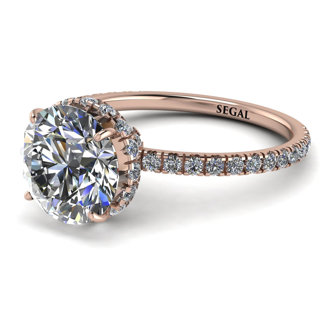 2ct Hidden Halo Diamond Engagement Ring - Adaline No. 2