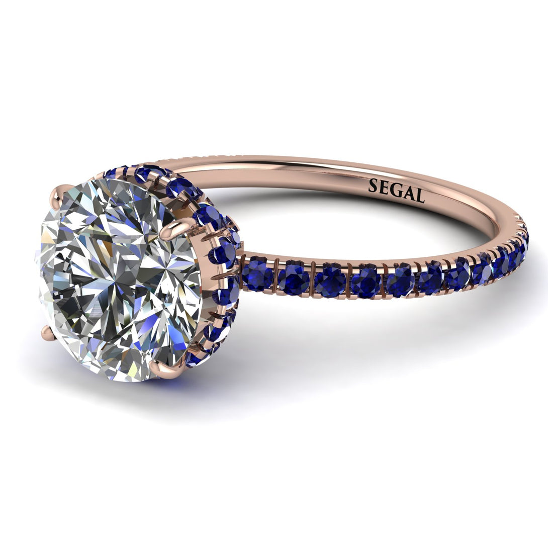 2ct Hidden Halo Diamond Engagement Ring - Adaline No. 62