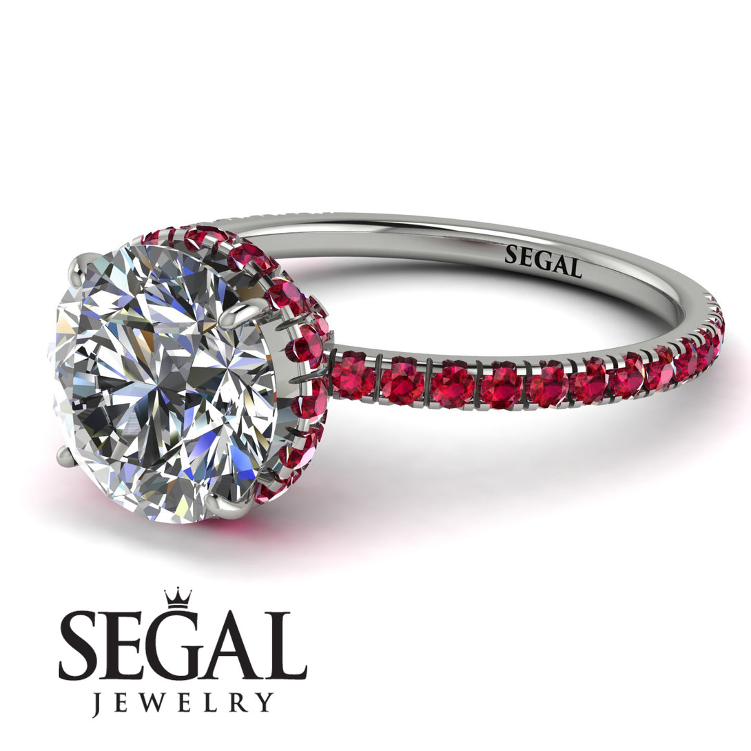 2ct Hidden Halo Diamond Engagement Ring - Adaline No. 48