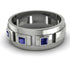 Architectural Princess Sapphire Wedding Band - Henry No. 15 image 1