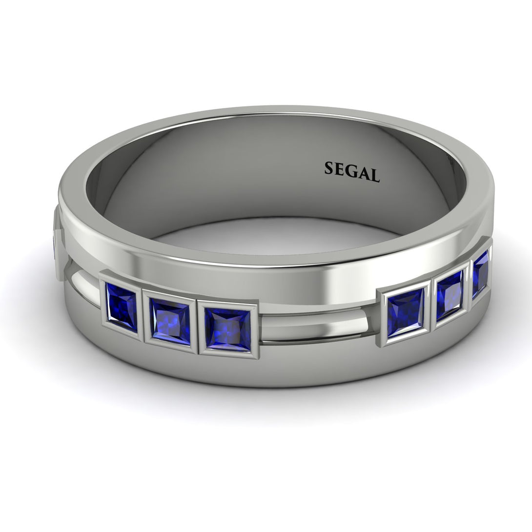 Glamorous Princess Sapphire Wedding Ring - Samuel No. 15