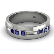 Glamorous Princess Sapphire Wedding Ring - Samuel No. 15 image 1