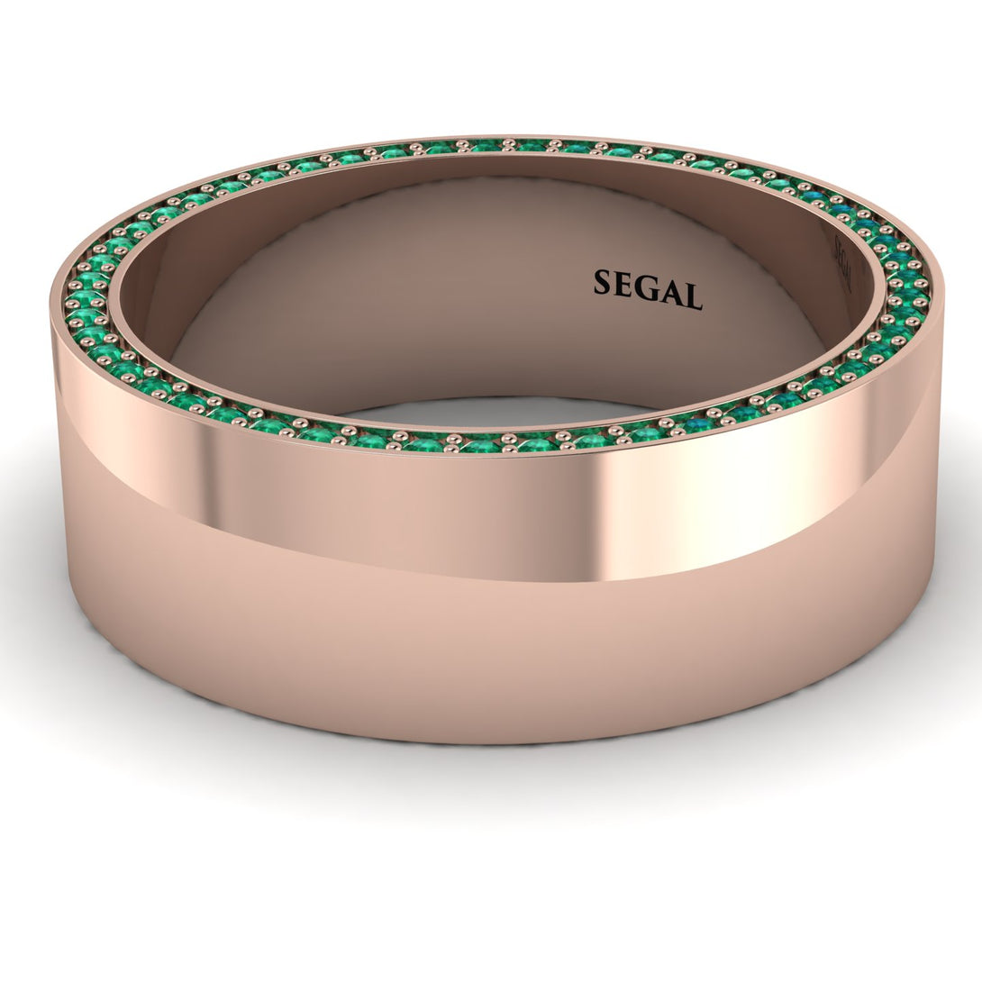 Massive Emerald Eternity Wedding Band - Liam No. 5