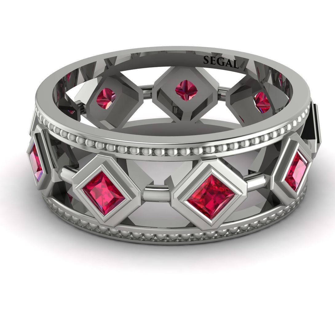 Glamorous Ruby Wedding Ring - Lucas No. 12