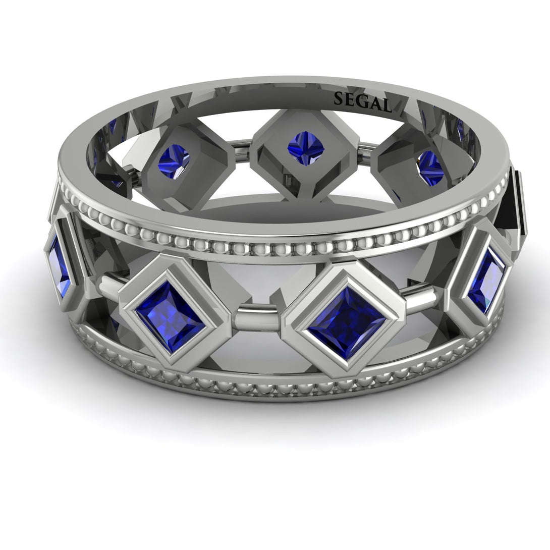 Glamorous Sapphire Wedding Ring - Lucas No. 15