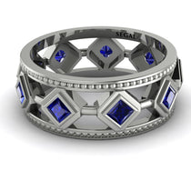 Glamorous Sapphire Wedding Ring - Lucas No. 15 image 1