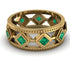 Glamorous Emerald Wedding Ring - Lucas No. 4