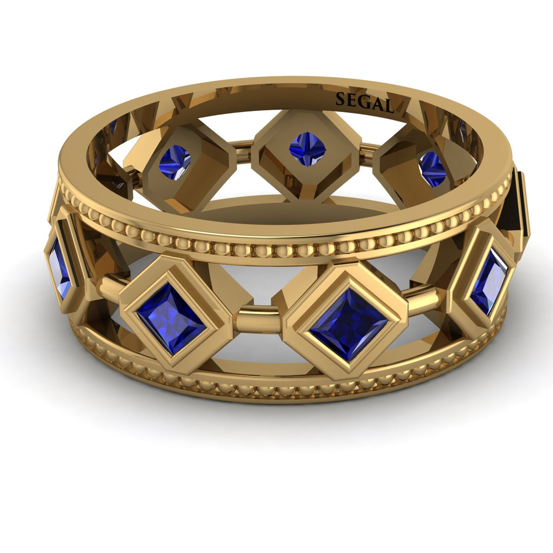 Glamorous Sapphire Wedding Ring - Lucas No. 13