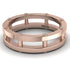 Architectural Hidden Diamond Wedding Band - Noah No. 2 image 1