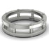 Architectural Hidden Diamond Wedding Band - Noah No. 3