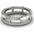 Architectural Hidden Ruby Wedding Band - Noah No. 12 image 1