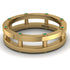 Architectural Hidden Emerald Wedding Band - Noah No. 4 image 1