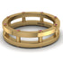 Architectural Hidden Ruby Wedding Band - Noah No. 10