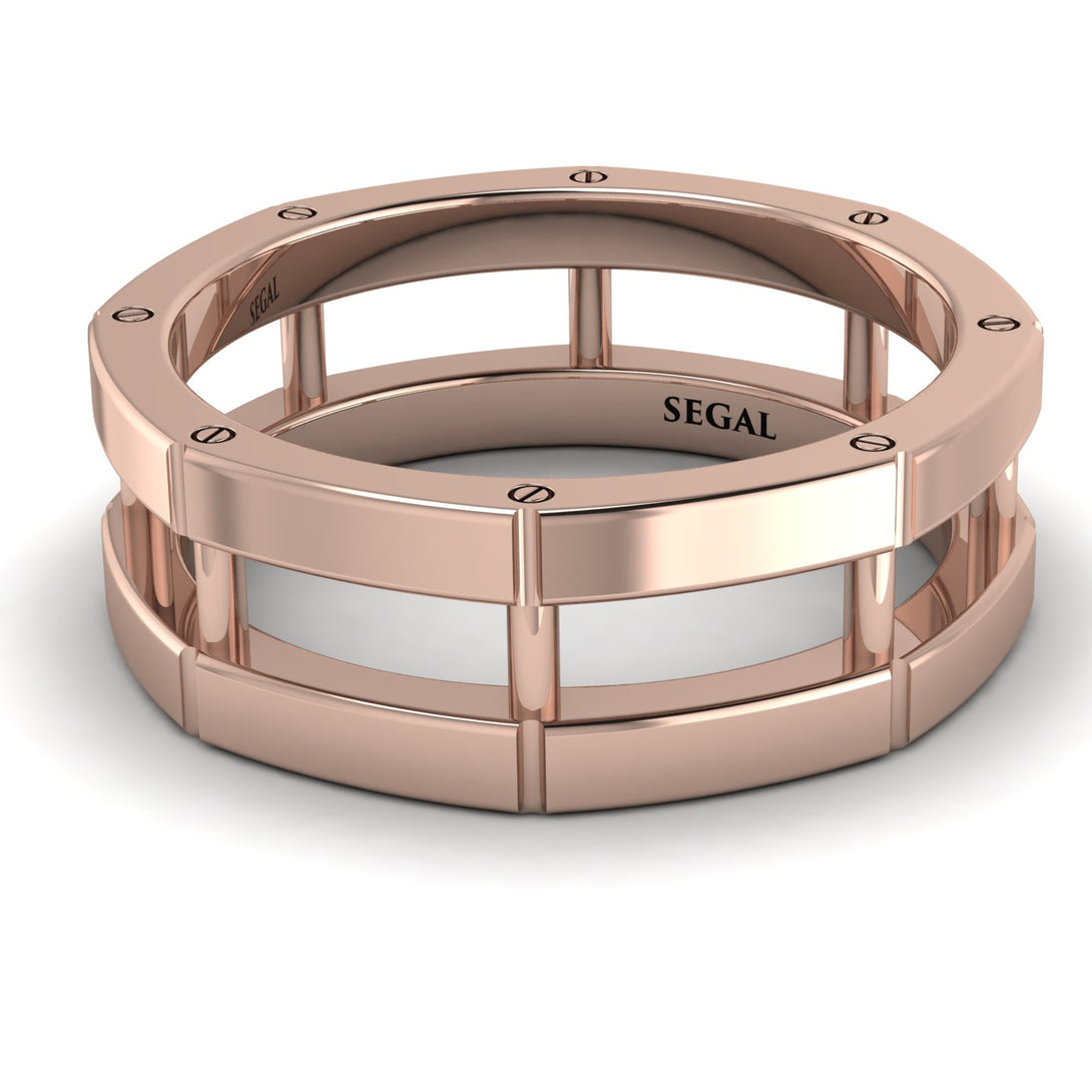 Architectural Minimalist Wedding Band - James No. 2