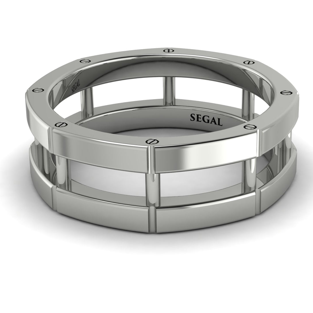 Architectural Minimalist Wedding Band - James No. 3