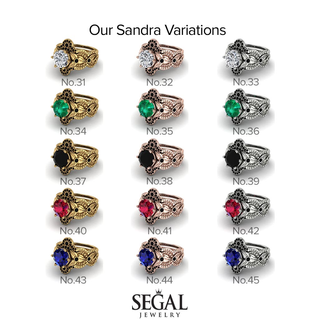 Nature Inspired Diamond Bridal Set - Sandra No. 63
