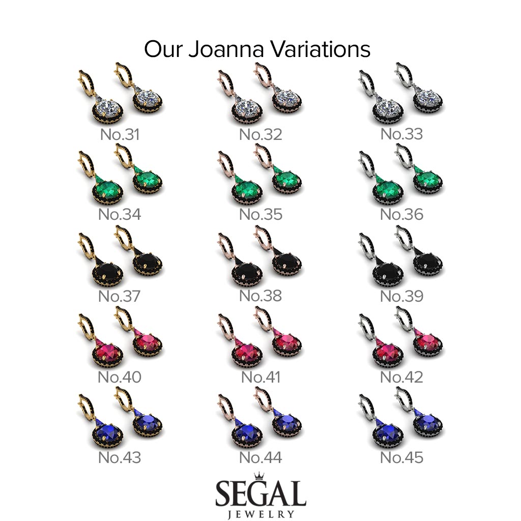 Hidden Halo Ruby Earrings - Joanna No. 10