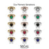 0.8 Carat Sapphire Halo Engagement Ring - Pamela No. 28