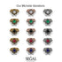 Round Emerald Flower Bridal Set - Michelle No. 5 image 7
