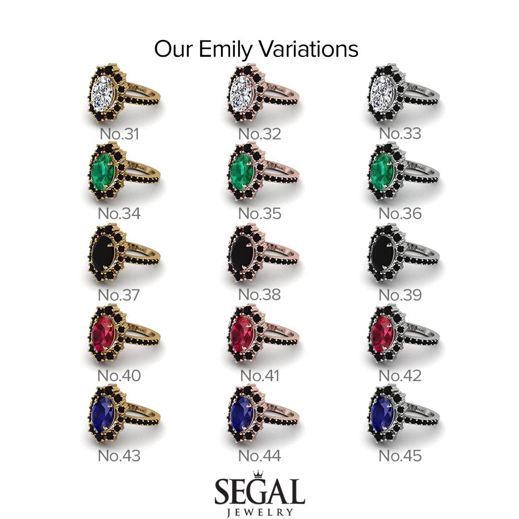 Glamorous Oval Diamond Ring - Emily No. 1