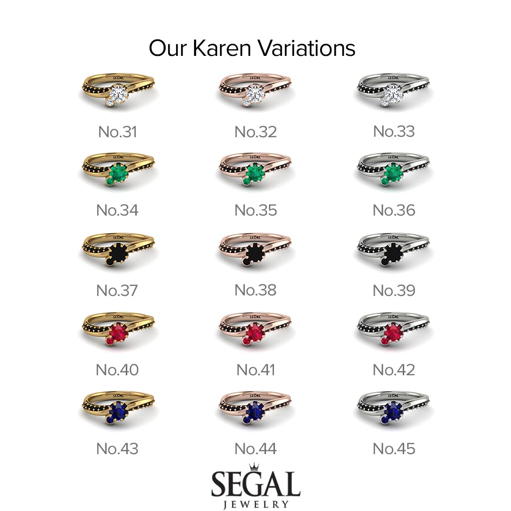 Delicate Diamond Engagement Ring - Karen No. 47