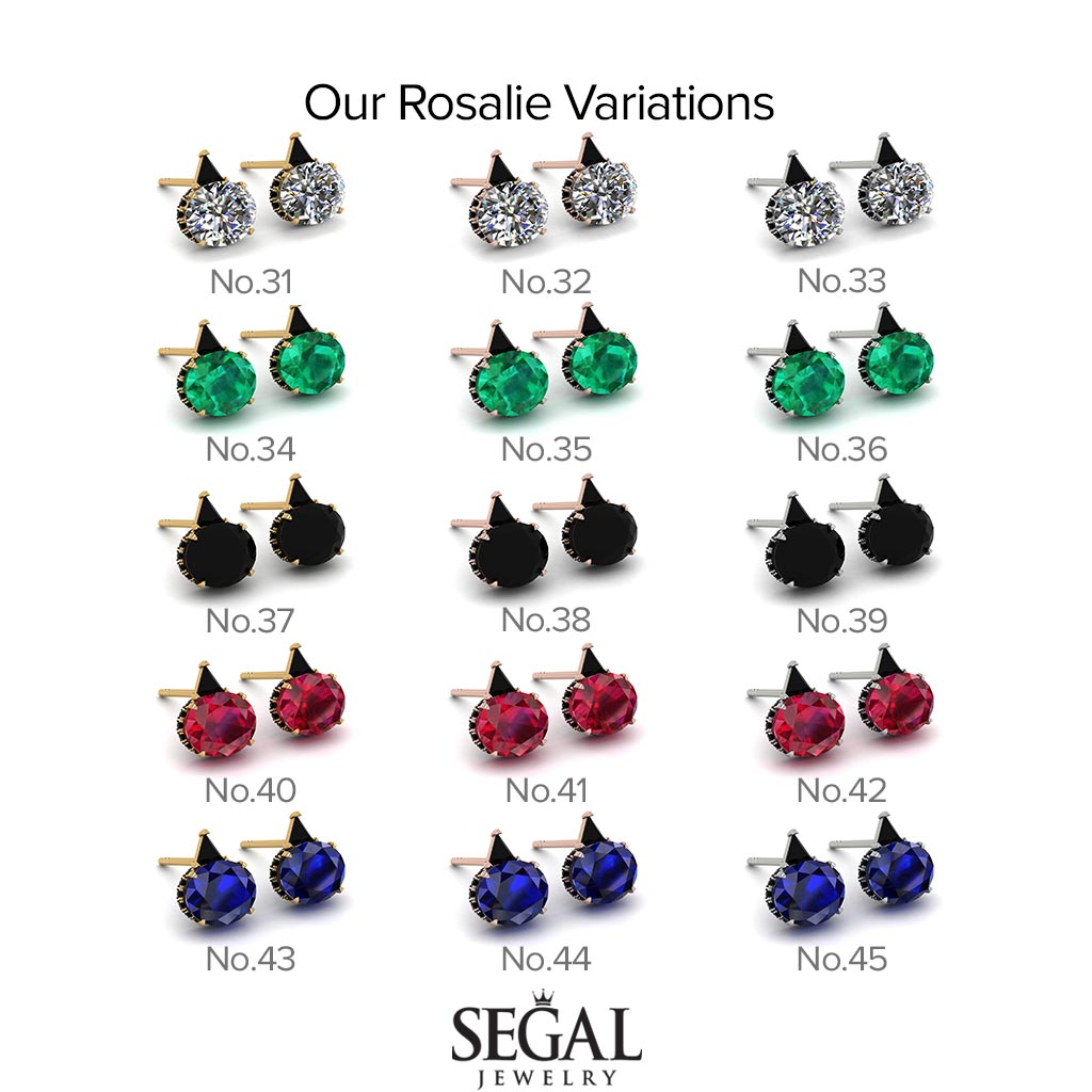 Hidden Halo Ruby Earrings - Rosalie No. 12