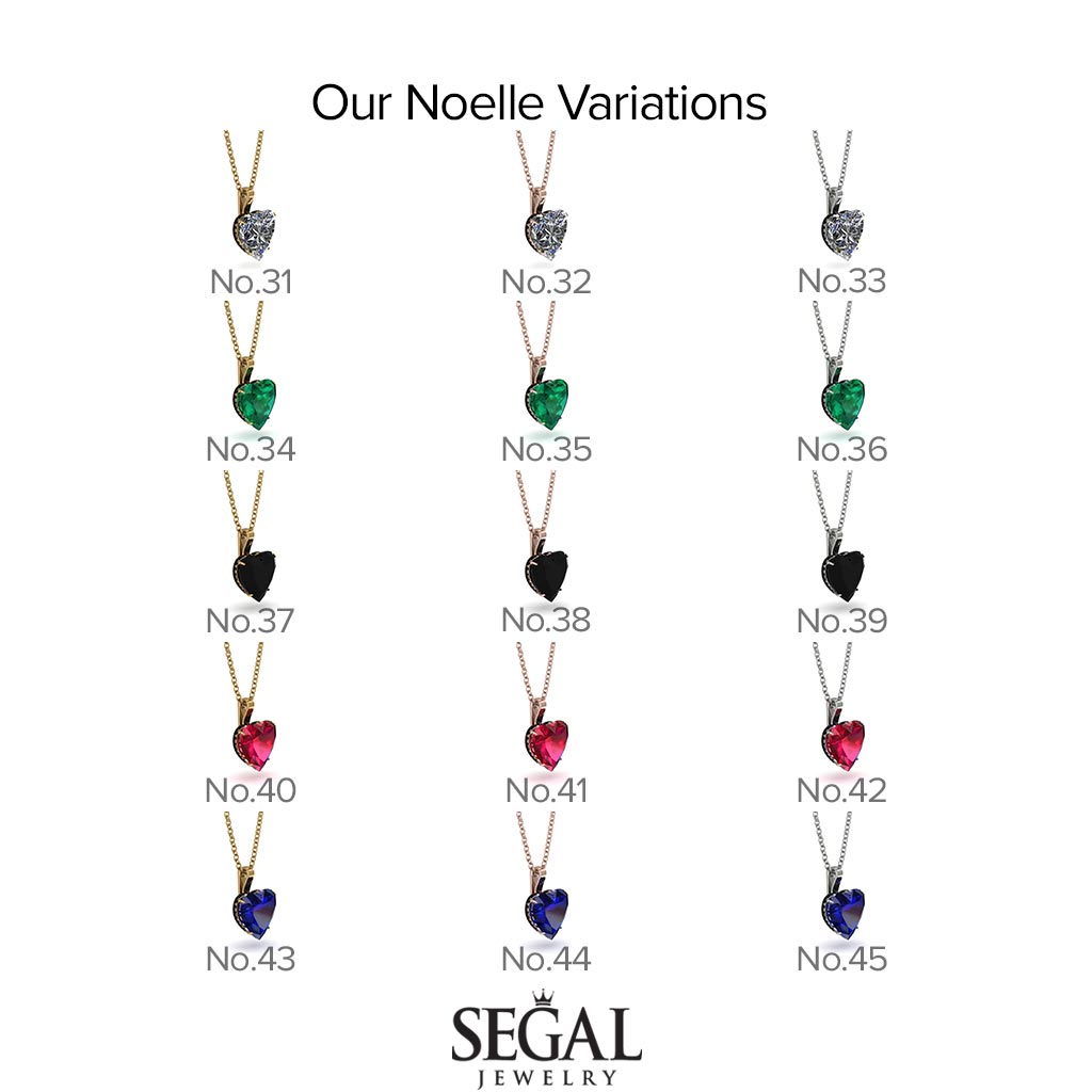 Heart Sapphire Necklace - Noelle No. 44