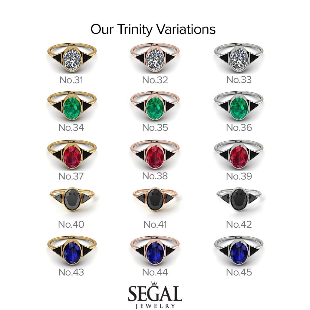 Alifya Custom Geometrical Bezel Ruby Ring - Trinity No. 500