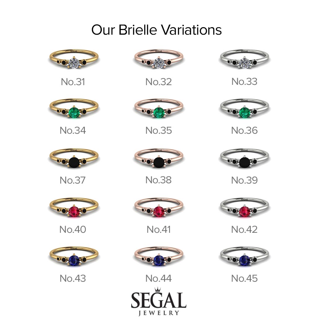 Minimalist Thin Diamond Ring - Brielle No. 48