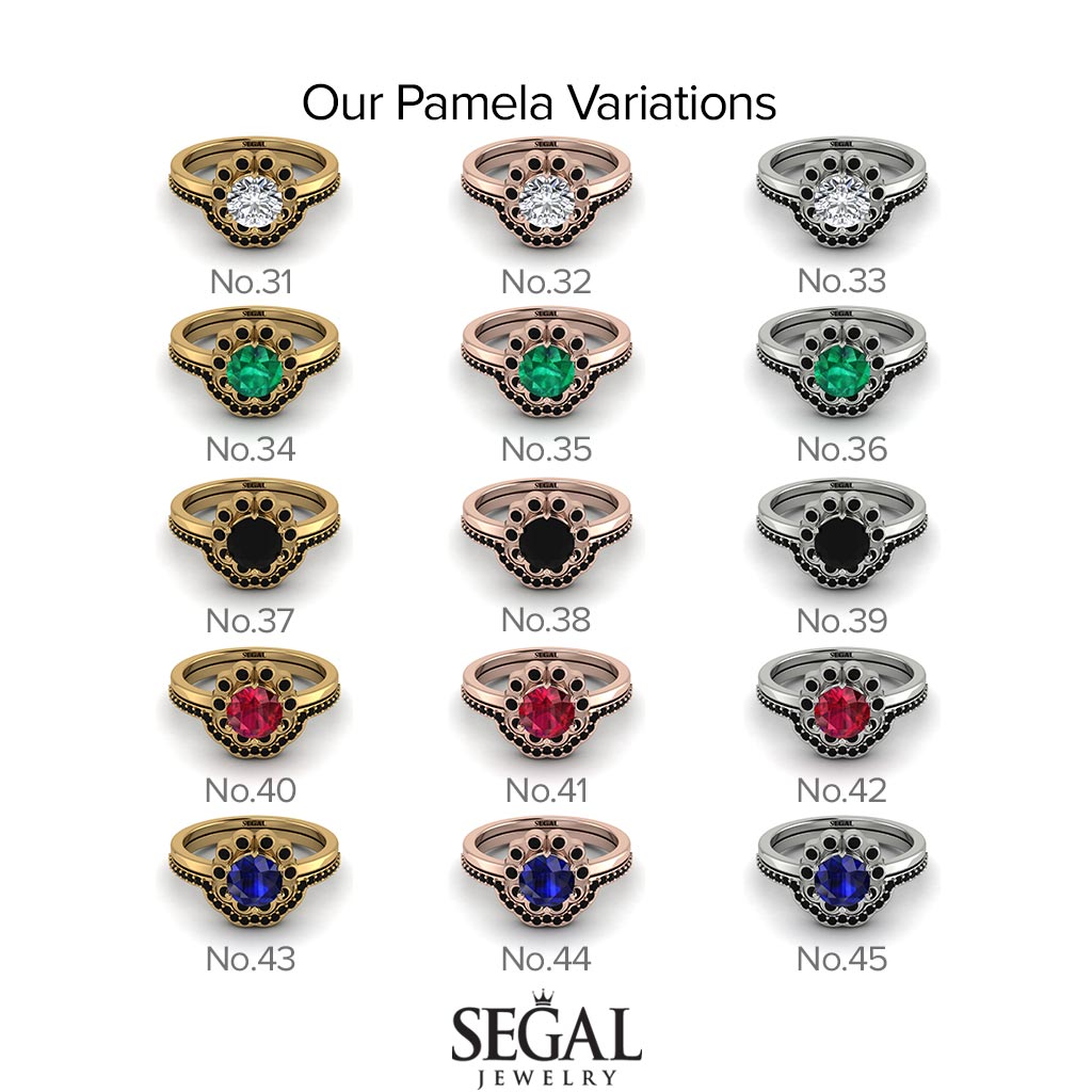 0.8 Carat Diamond Halo Bridal Set - Pamela No. 2