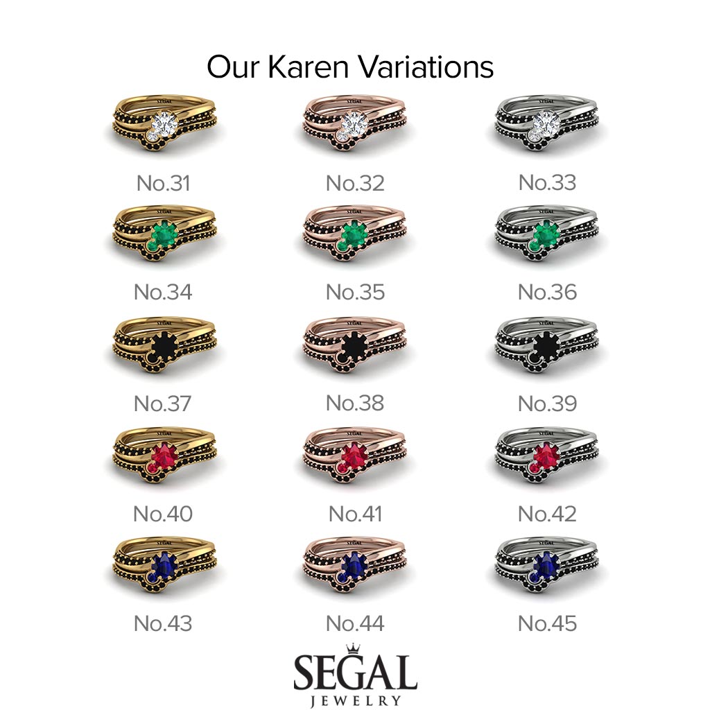 Delicate Sapphire Bridal Set - Karen No. 14