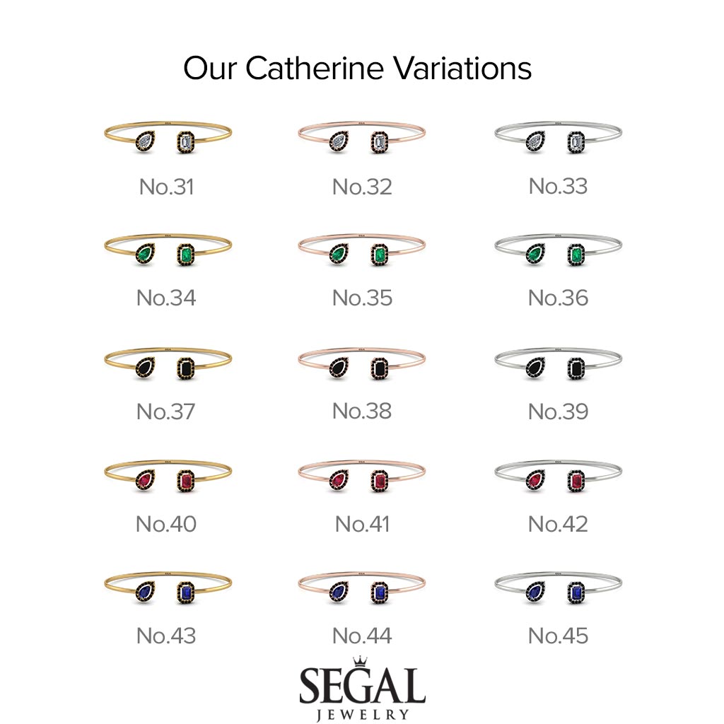 Geometric Pearl And Emerald Sapphire Bracelet - Catherine No. 73