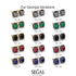 Hidden Halo Princess Emerald Earrings - Georgia No. 49