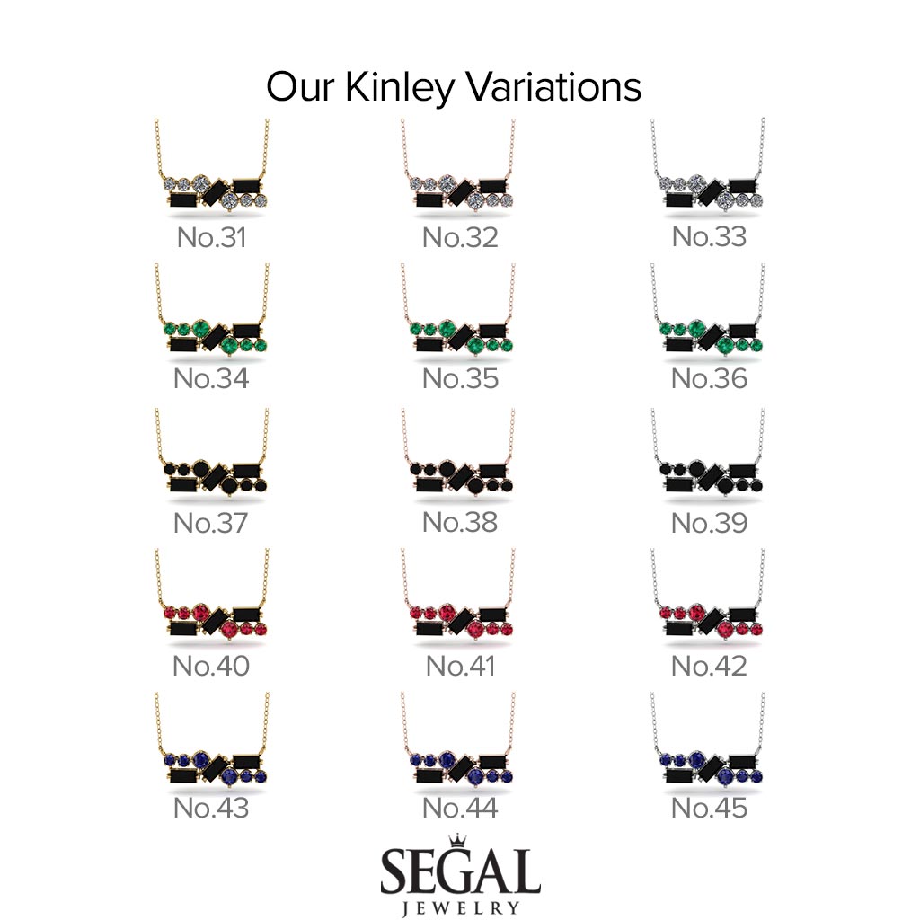 Diamond Baguette Necklace Mix - Kinley No. 14