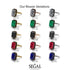 Halo Emerald Cut Ruby Ring With Hidden Emeralds - Rowan No. 26