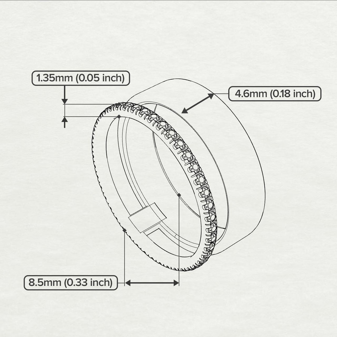 Golden Ratio Diamond Band - Isabel No. 3