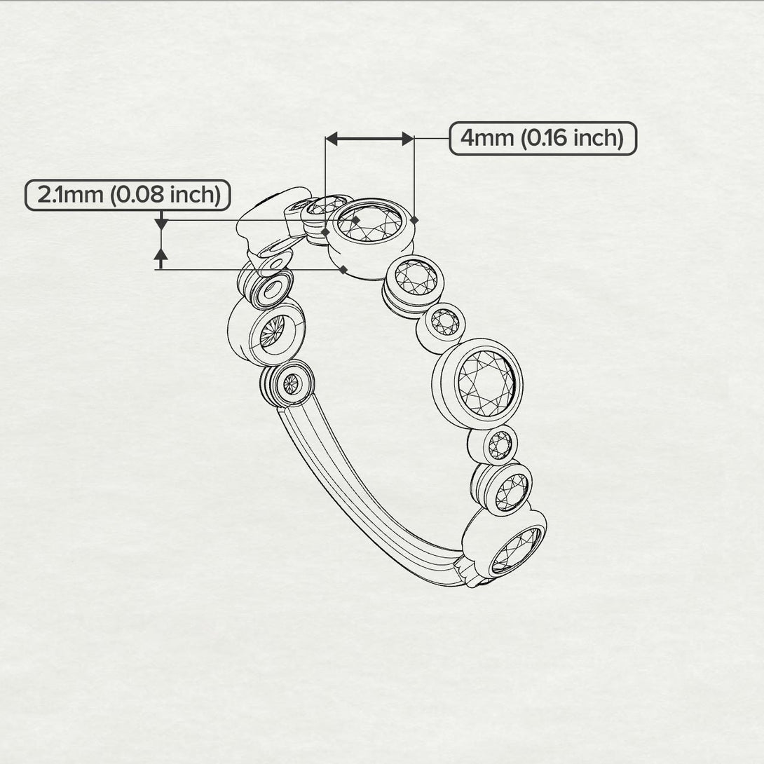 Bezel Sapphire Eternity Band - Valeria No. 75