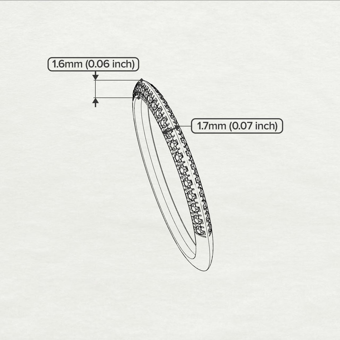 Hidden Diamond Wedding Band - Anastasia No. 2