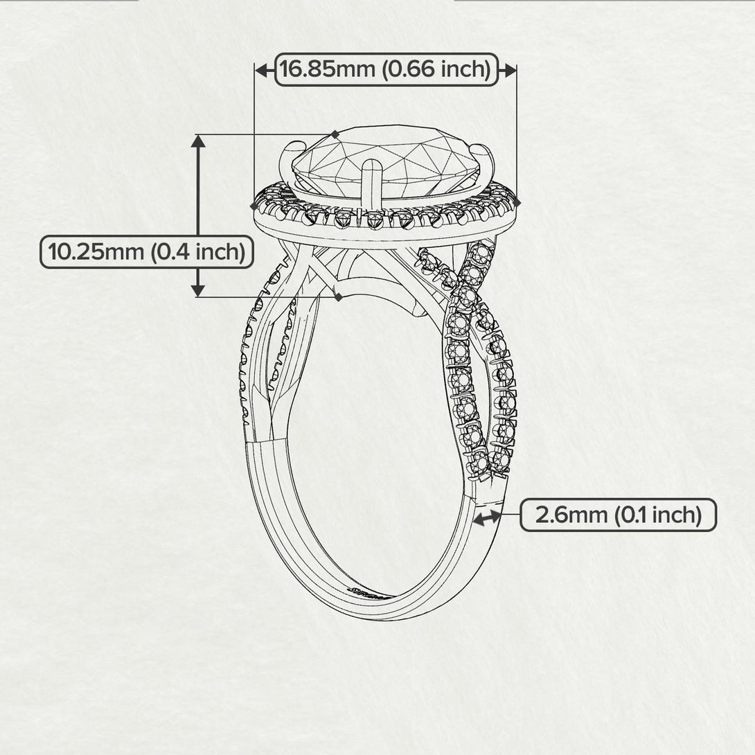 Glamorous Oval Diamond Ring - Jordyn No. 16