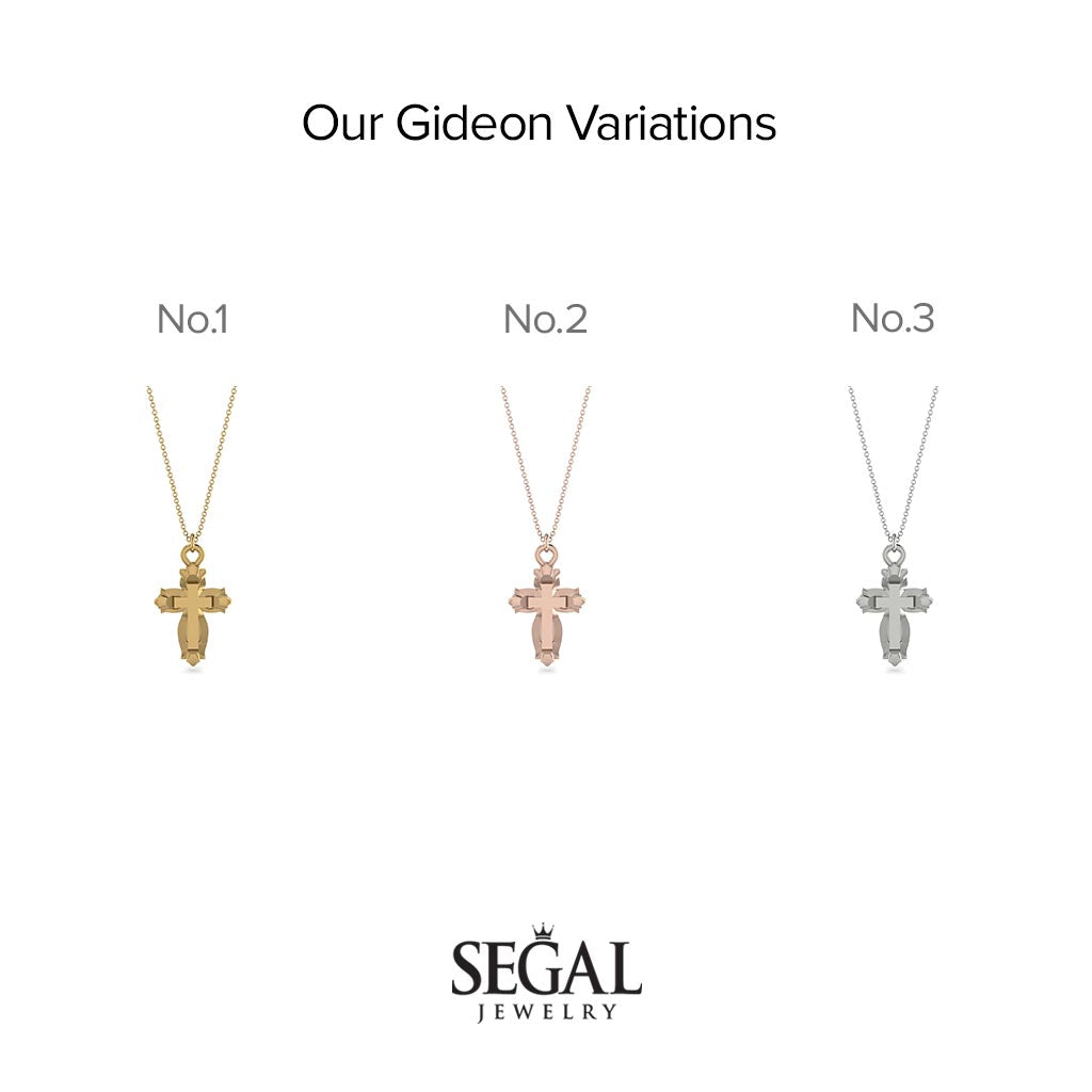 Gold Halo Cross Necklace - Gideon No. 1