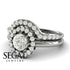 Halo's Vintage Wedding Ring Sets Diamond Ring- Clara no. 3
