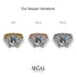 Emerald Cut diamond Bridal Set Hidden Round Diamonds - Sawyer No. 3