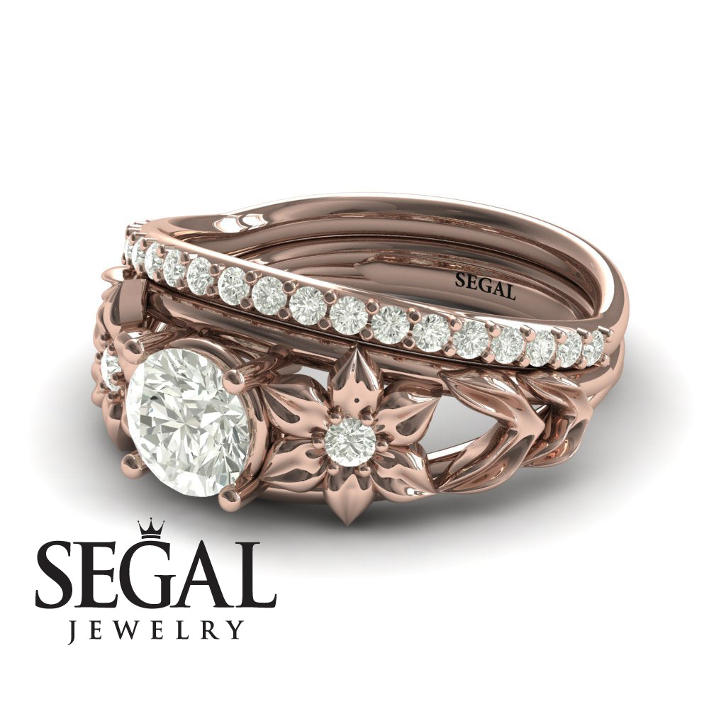 'Fresh Flora' Bridal Set Diamond Ring - Ella no. 2