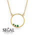 3 Emerald Round Necklace - Raina No. 4