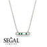 3 Emerald Stone Bar Necklace - Nala No. 6 image 4