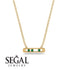 3 Emerald Stone Bar Necklace - Nala No. 4