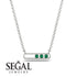 3 Emerald Stone Hollow Necklace - Zaria No. 6