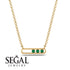 3 Emerald Stone Hollow Necklace - Zaria No. 4